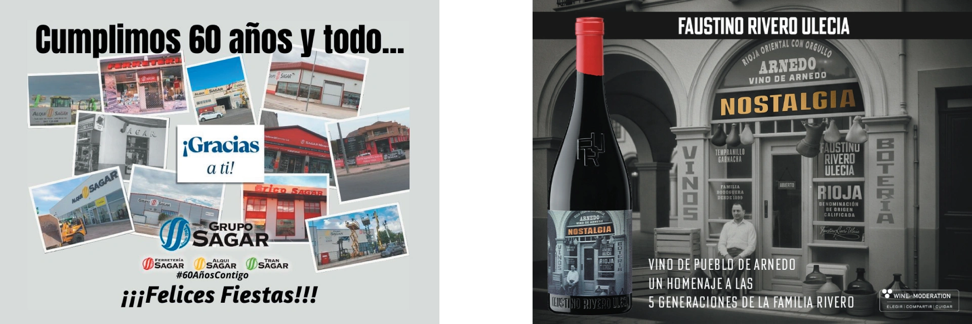 Publicidad de Grupo Sagar y Faustino Rivero Ulecia