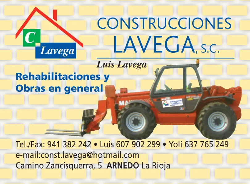 Publicidad de Construcciones Lavega