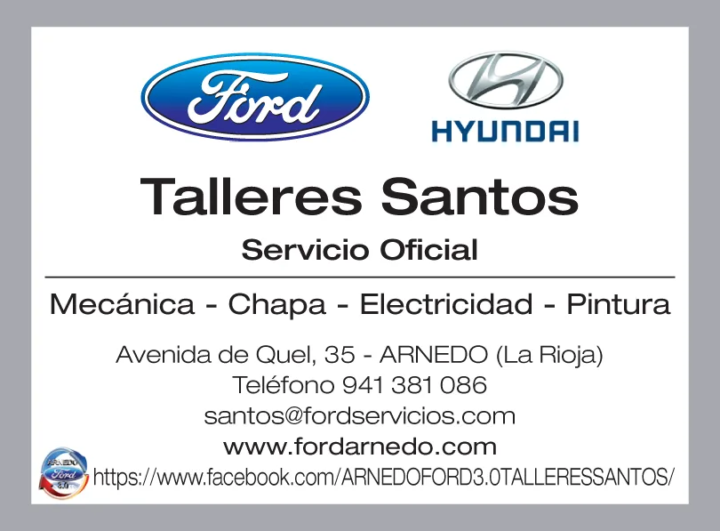 Publicidad de Talleres Santos, Ford y Hyundai
