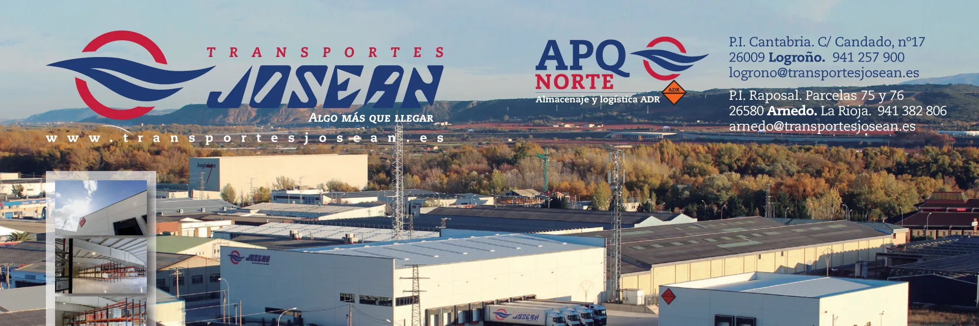 Publicidad de Transportes Josean y APQ Norte